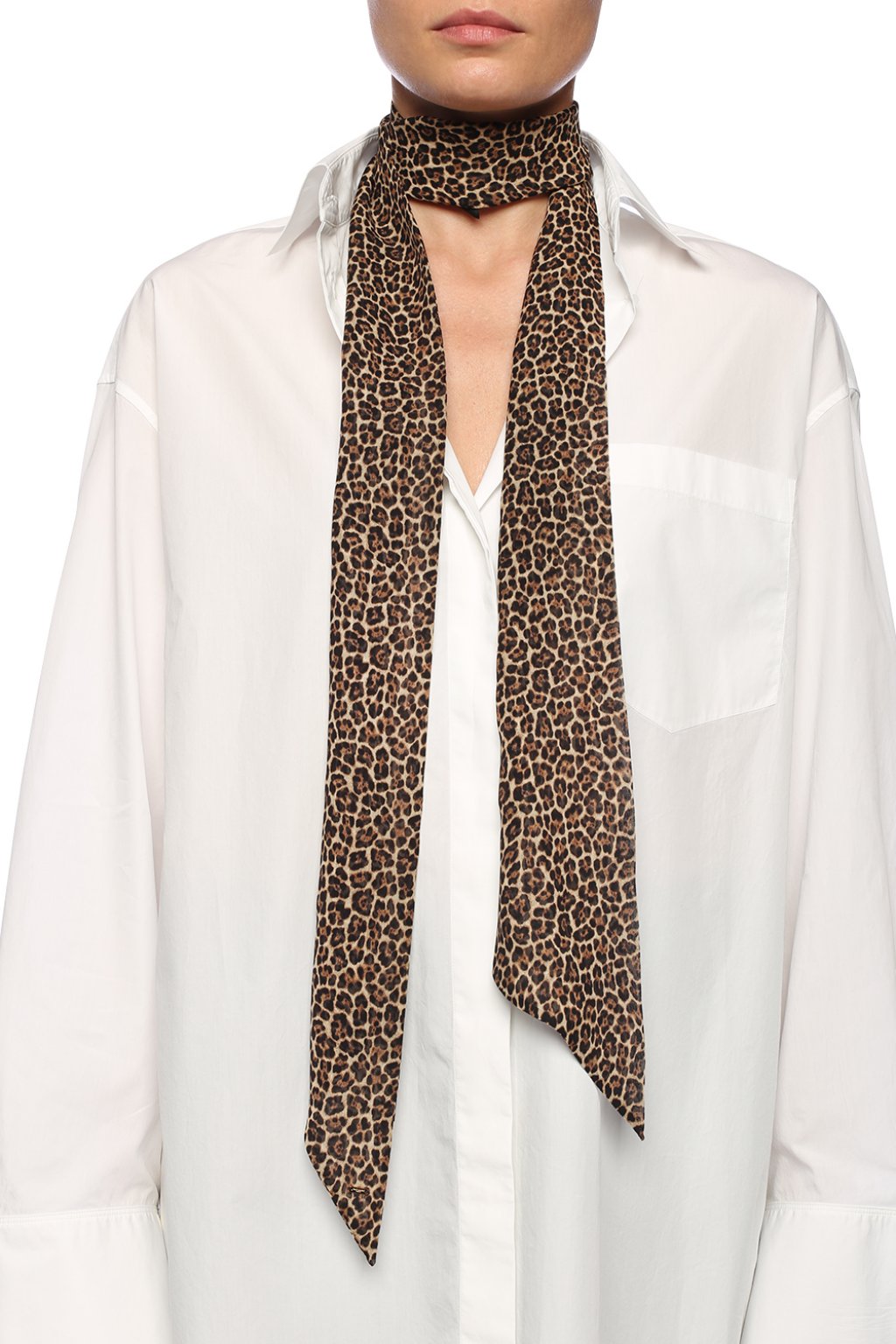 Saint Laurent Leopard Scarf 2024 | towncentervb.com